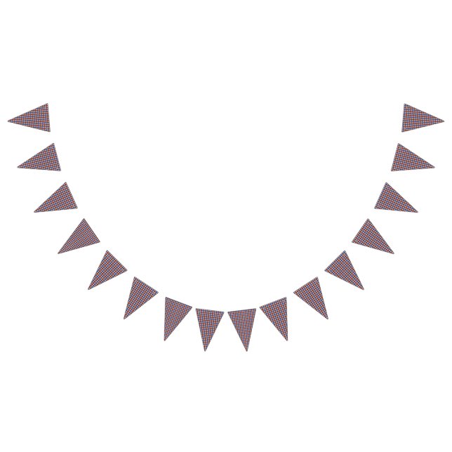 Bannière À Fanions Guingan bleu et rouge d'anniversaire de (Tout)