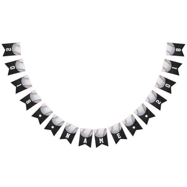 Bannière À Fanions Guirlande de fête sur le thème du baseball 04of12 (Tout)