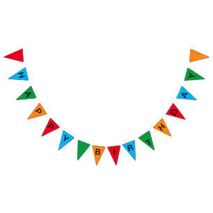 Bannière À Fanions Guirlande - Joyeux Anniversaire Design Cirque