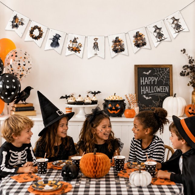 Bannière À Fanions Halloween coloré (Créateur téléchargé)