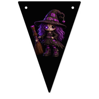 Bannière À Fanions Halloween - La Bande des Petits Monstres