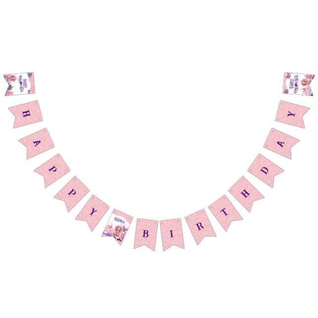 Bannière À Fanions Halloween rose Kawaii (Tout)