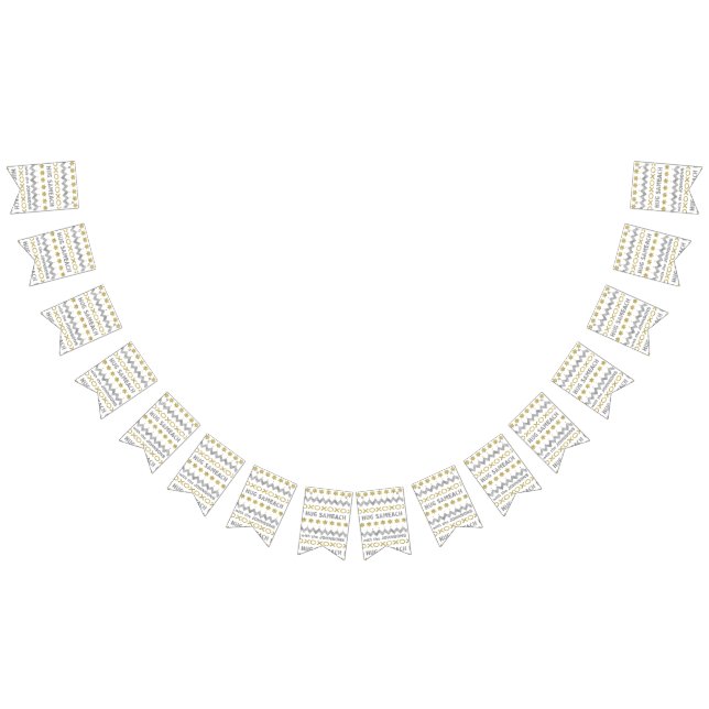 Bannière À Fanions Hanoukka Swallowtail Banner Hug Sameach (Tout)