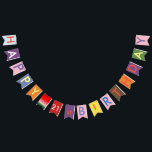 Bannière À Fanions happy 21st birthday bunting flags<br><div class="desc">décoration flagrante pour le 21e jour</div>