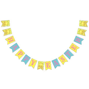 BANNIÈRE À FANIONS "HAPPY EASTER" ROCKER CHICK MOSH PIT PARTY BANNER