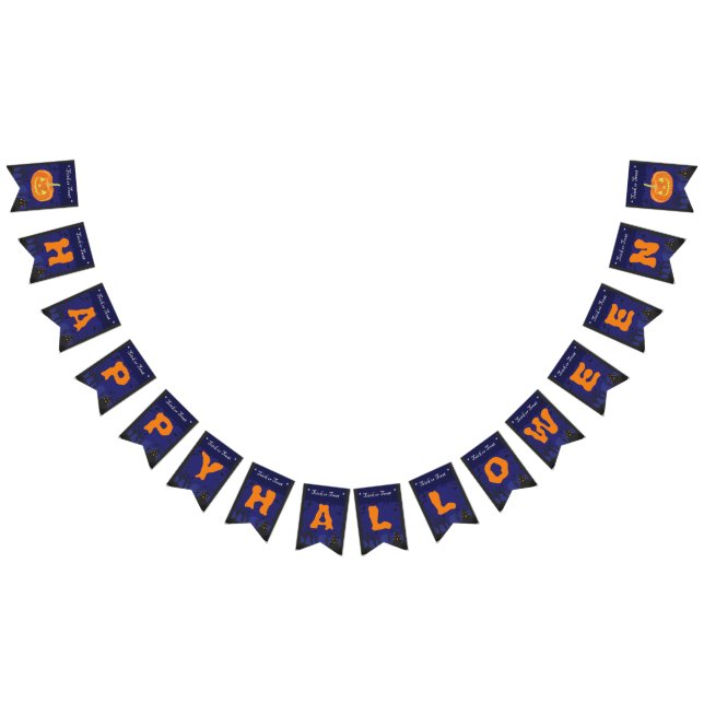 Bannière À Fanions Happy Halloween (Tout)