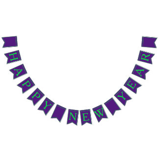 Bannière À Fanions Happy New Year bunting flags by dalDesignNZ