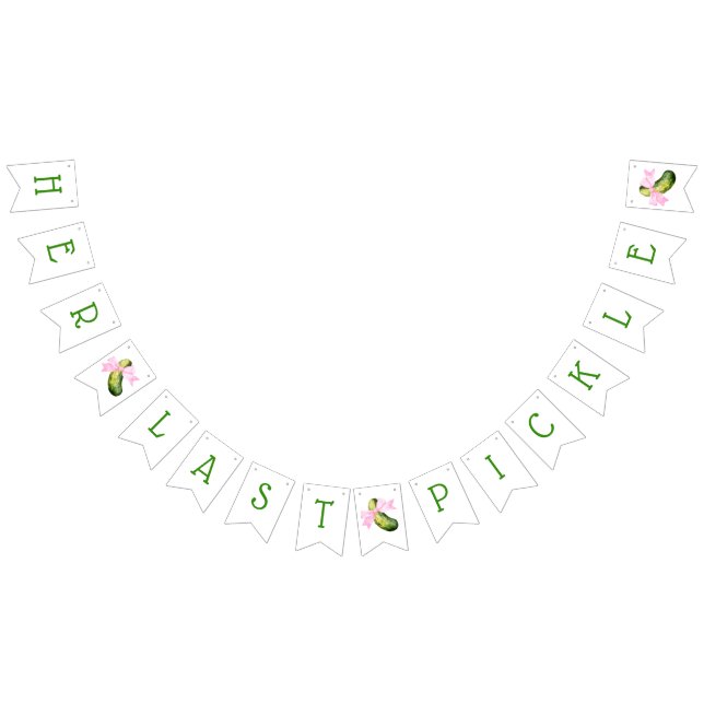Bannière À Fanions Her Last Pickle! Bridal Shower Decorations (Tout)