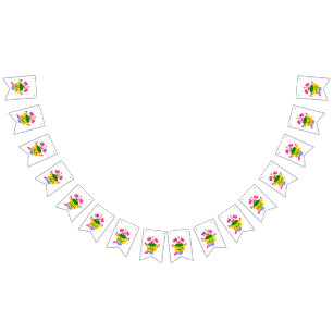 Bannière À Fanions heureux anniversaire Axolotl