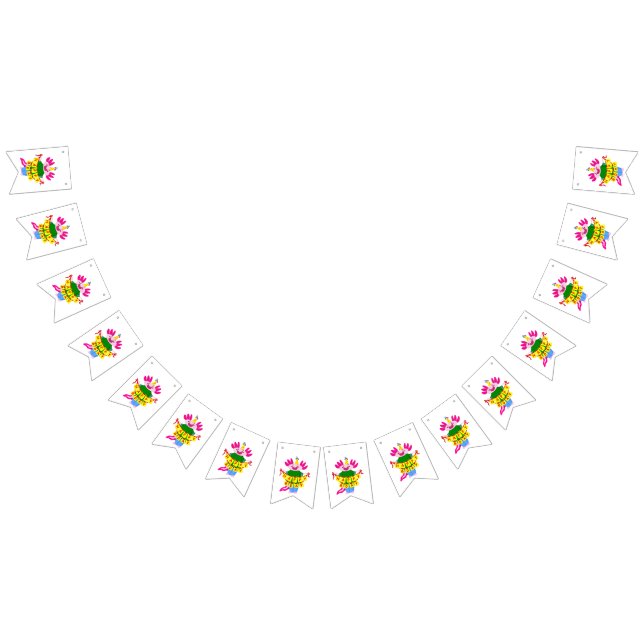 Bannière À Fanions heureux anniversaire Axolotl (Tout)