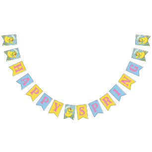 Bannière À Fanions HEUREUX PRINTEMPS BÉBÉ CHICK BUNTING BANNER Person
