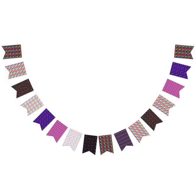 Bannière À Fanions Hippie Daze Signes et Fleurs de Paix Style Boho (Tout)