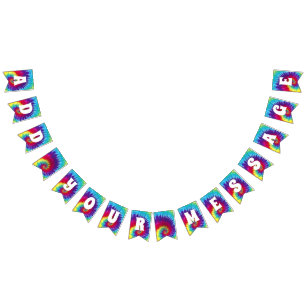 Bannière À Fanions Hippie super de colorant de cravate