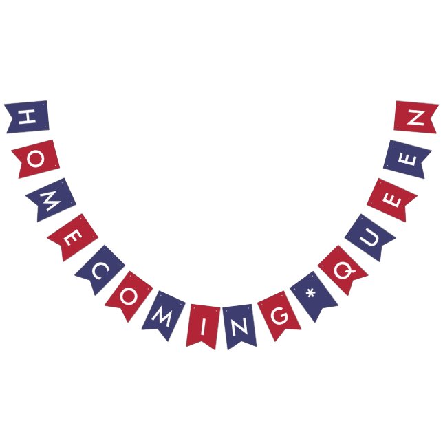 Bannière À Fanions Homecoming Queen American Flag Couleurs Typographi (Tout)