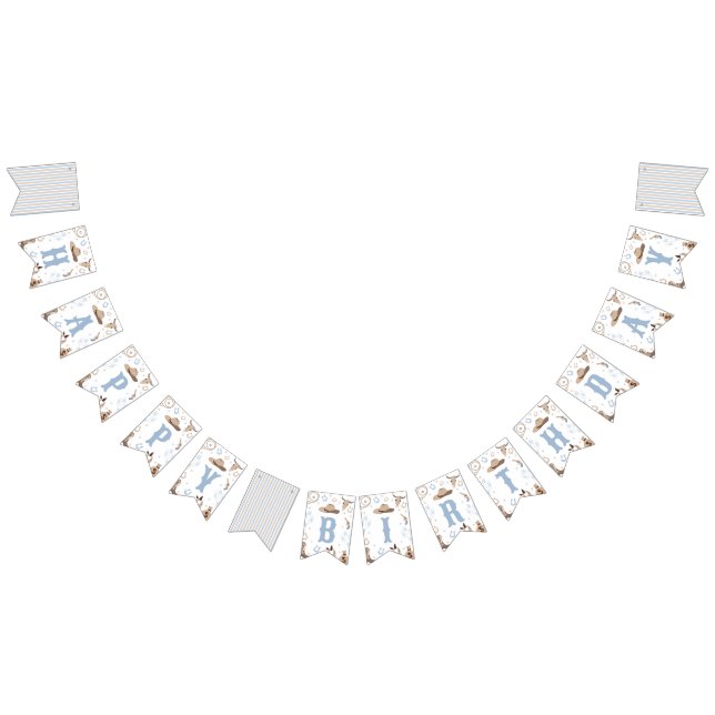 Bannière À Fanions How the West Was One Birthday Banner (Tout)