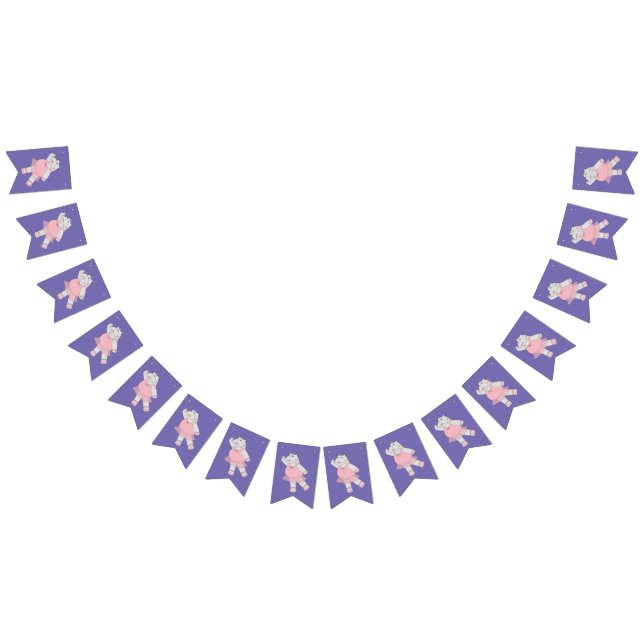 Bannière À Fanions illusima Ballerina Hippo violet (Tout)