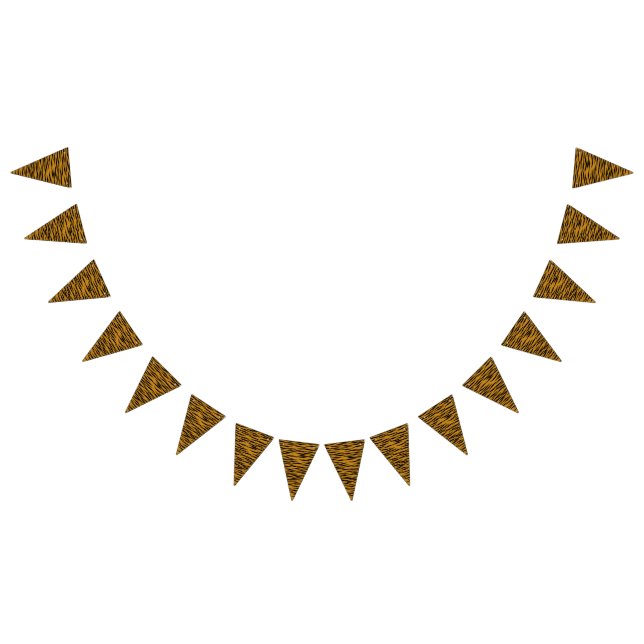 Bannière À Fanions Impression de tigre amusant (Tout)