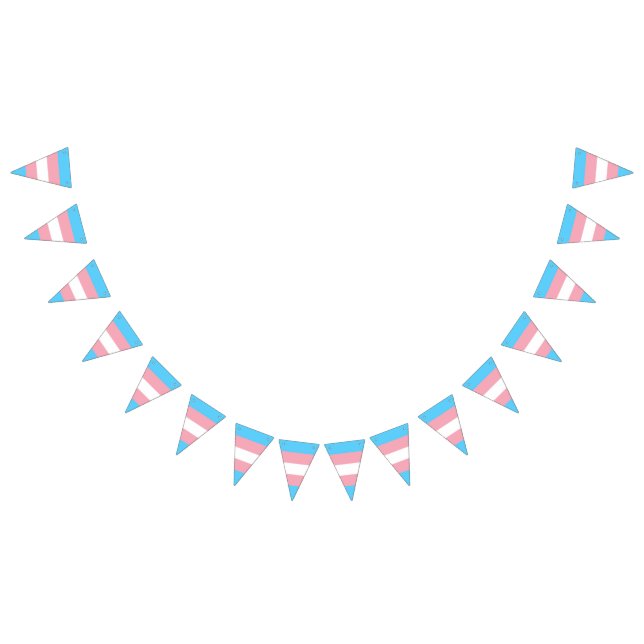 Bannière À Fanions Indicateur de fierté transgenre (Tout)