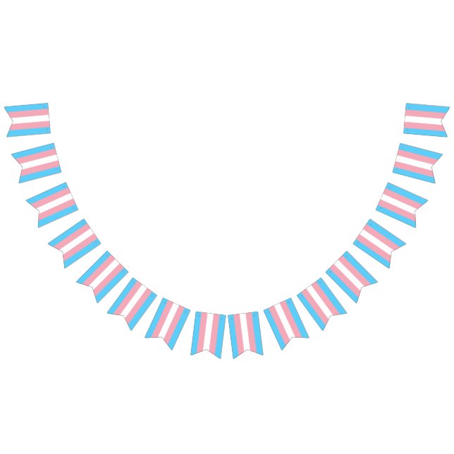 Bannière À Fanions Indicateur de la fierté transgenre (Tout)