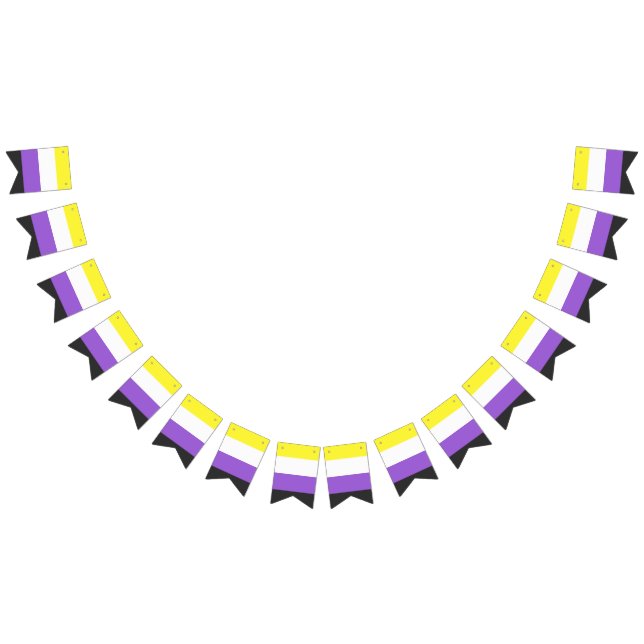 Bannière À Fanions Indicateur Pride non binaire (Tout)