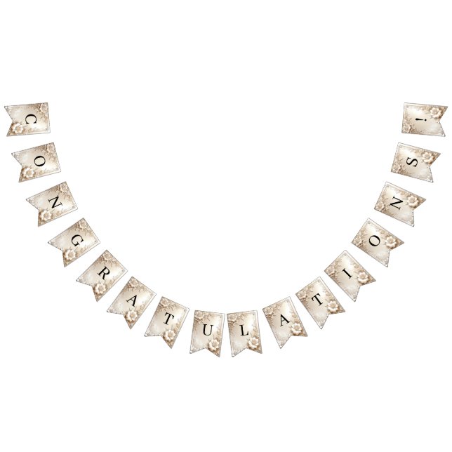 Bannière À Fanions Ivory Flowers Bunting Flag (Tout)