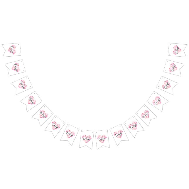 Bannière À Fanions J'aime Evelyn (Tout)