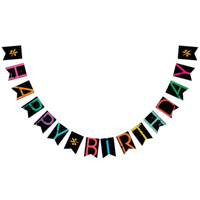 Bannière À Fanions JEUX BANNIVERSAIRE de peinture effet texte sur noi (Tout)