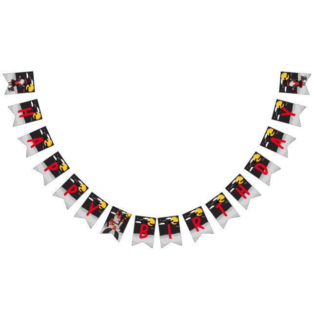 Bannière À Fanions Jote Éffrayante fille Vampire Anniversaire de enfa (Tout)