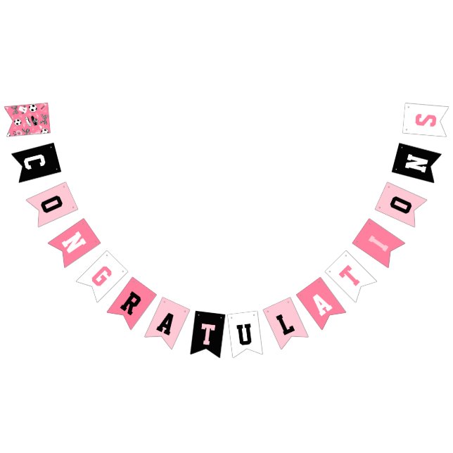 Bannière À Fanions Joueuse de football fille fête d'anniversaire girl (Tout)