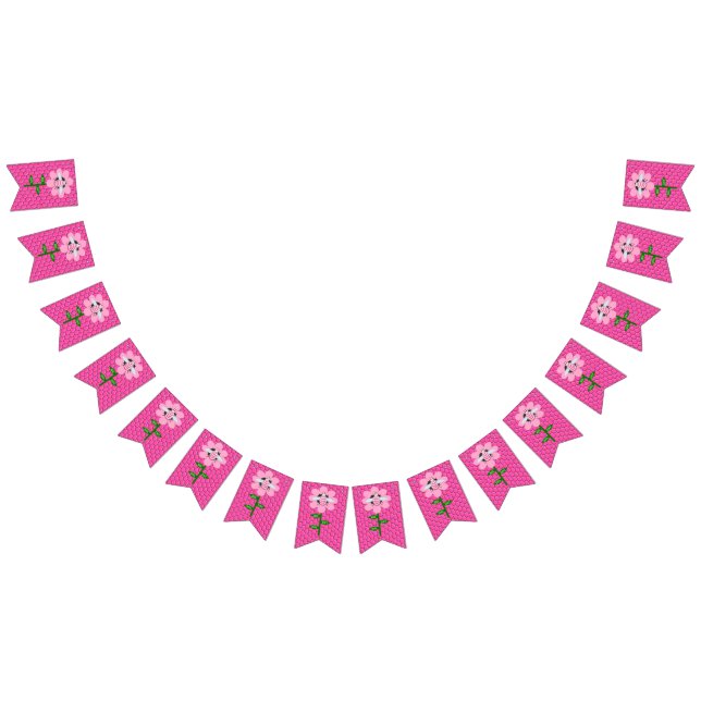 Bannière À Fanions Joyeuse Bee Day Girl rose Anniversaire Bumblebee (Tout)