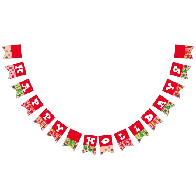 Bannière À Fanions Joyeuses vacances Bunting Flags (Tout)