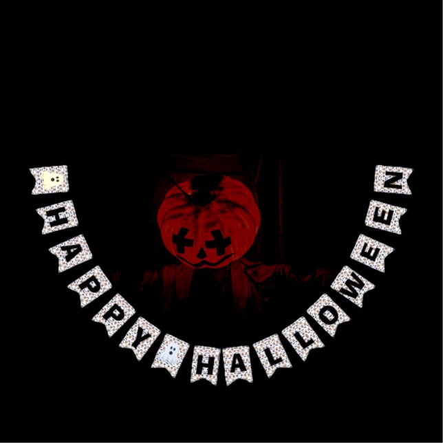 Bannière À Fanions Joyeuses Voix d'Halloween - Thème d'Halloween (Créateur téléchargé)