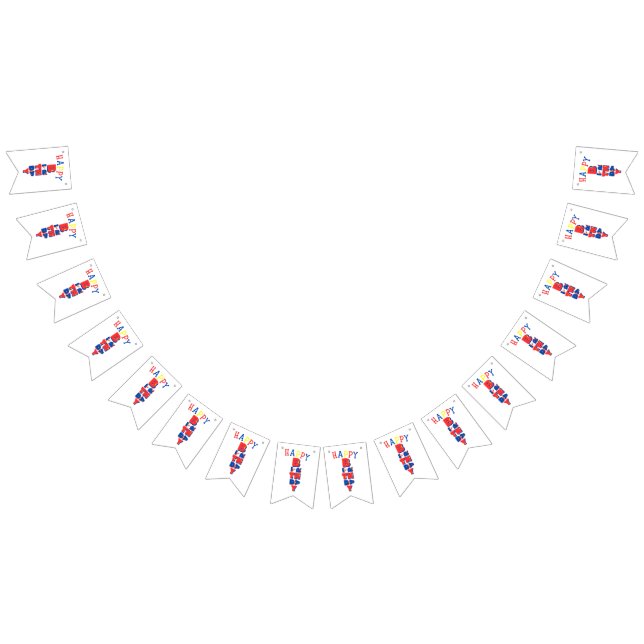 Bannière À Fanions Joyeux Anniversaire Couleur Remix Bunting Banner (Tout)