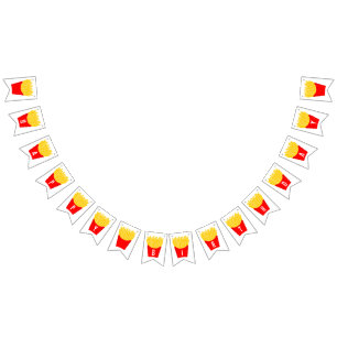 Bannière À Fanions Joyeux anniversaire Fries françaises