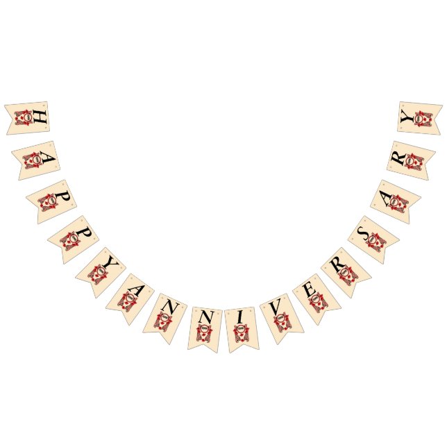 Bannière À Fanions Joyeux Anniversaire Rêver des Papillons Fleurs Rou (Tout)