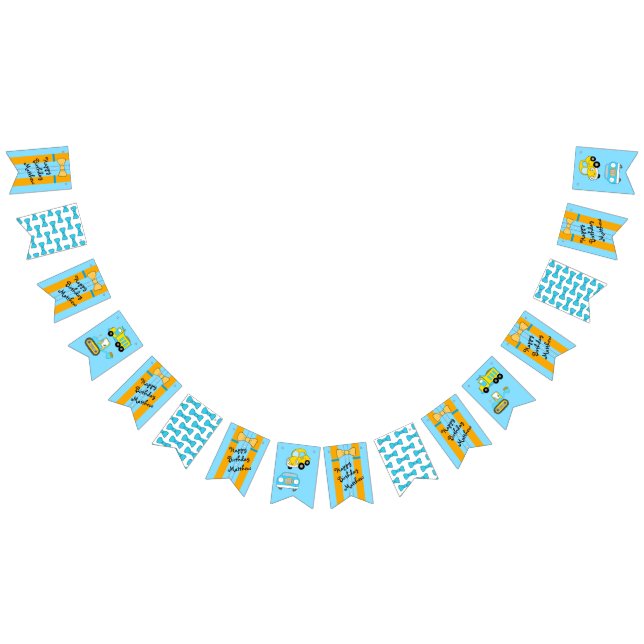 Bannière À Fanions Joyeux Anniversaire Suspendants et Cravate de Bow (Tout)