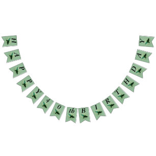 Bannière À Fanions Joyeux anniversaire Transparent Flying Black Crow 