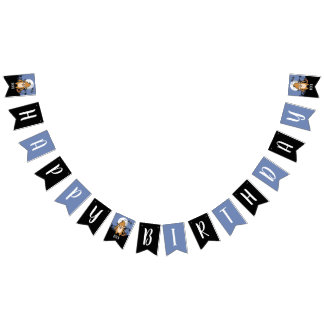 Bannière À Fanions Joyeux anniversaire Werewolf Pleine lune et chauve