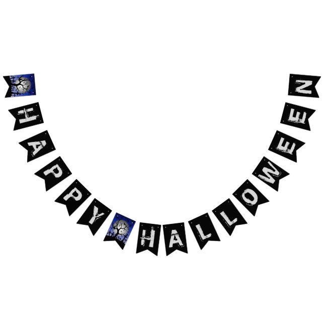 Bannière À Fanions Joyeux Halloween (Tout)