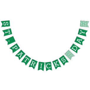 Bannière À Fanions Joyeux Jour de l'Saint Patrick Shamrock vert