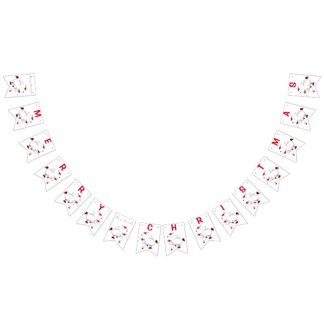 Bannière À Fanions Joyeux Noël - Joyeux Noël Ours Famille (Tout)