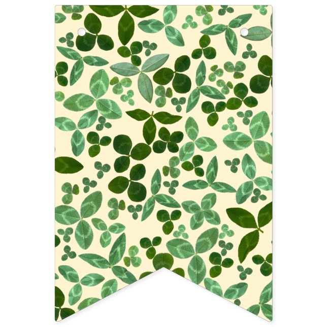 Bannière À Fanions Joyeux St. Patrick's Day Lucky Clover (Premier drapeau)