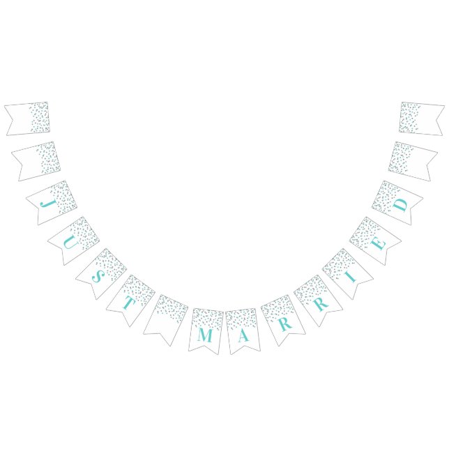 Bannière À Fanions Juste confettis argentés bleu-clair mariés de (Tout)