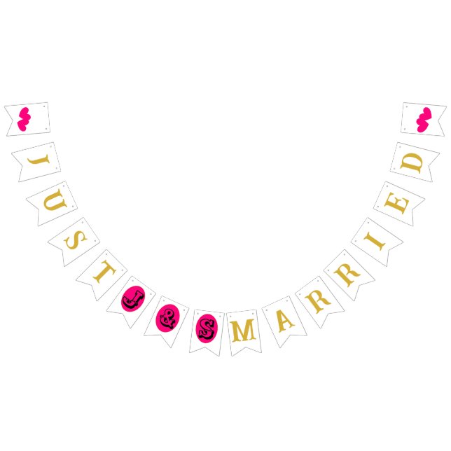 Bannière À Fanions "Juste marié" (Tout)