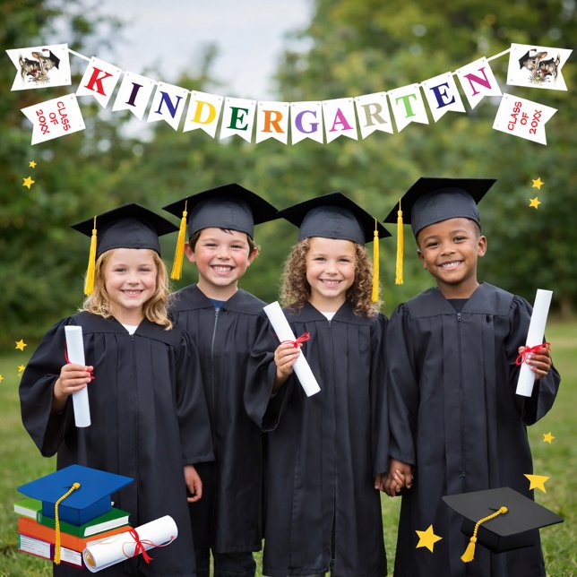 Bannière À Fanions  Kindergarten Graduation Bunting Flag  (Créateur téléchargé)