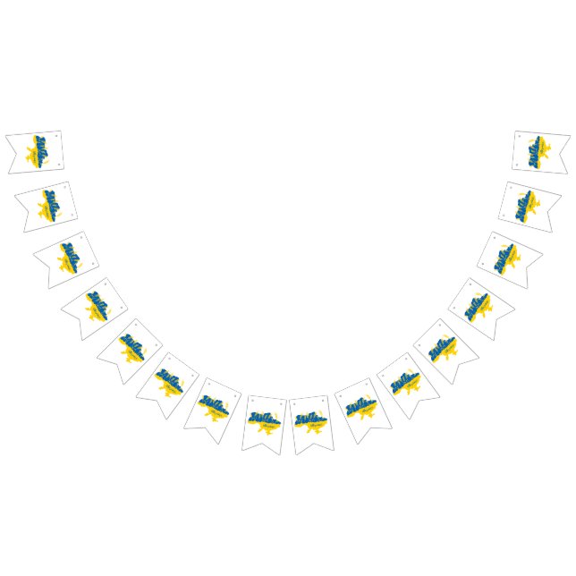 Bannière À Fanions La typographie ukrainienne et l'oreille au blé sur (Tout)