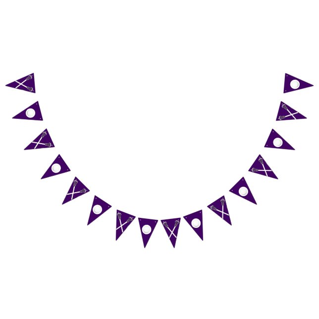 Bannière À Fanions Lacrosse Team Purple (Tout)