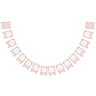 Bannière À Fanions Lait et biscuits Anniversaire rose