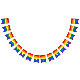 Bannière À Fanions L'amour est amour Rainbow Flag LGBT Pride Wedding 