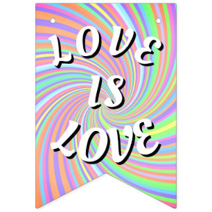 Bannière À Fanions L'amour est l'amour de la fierté